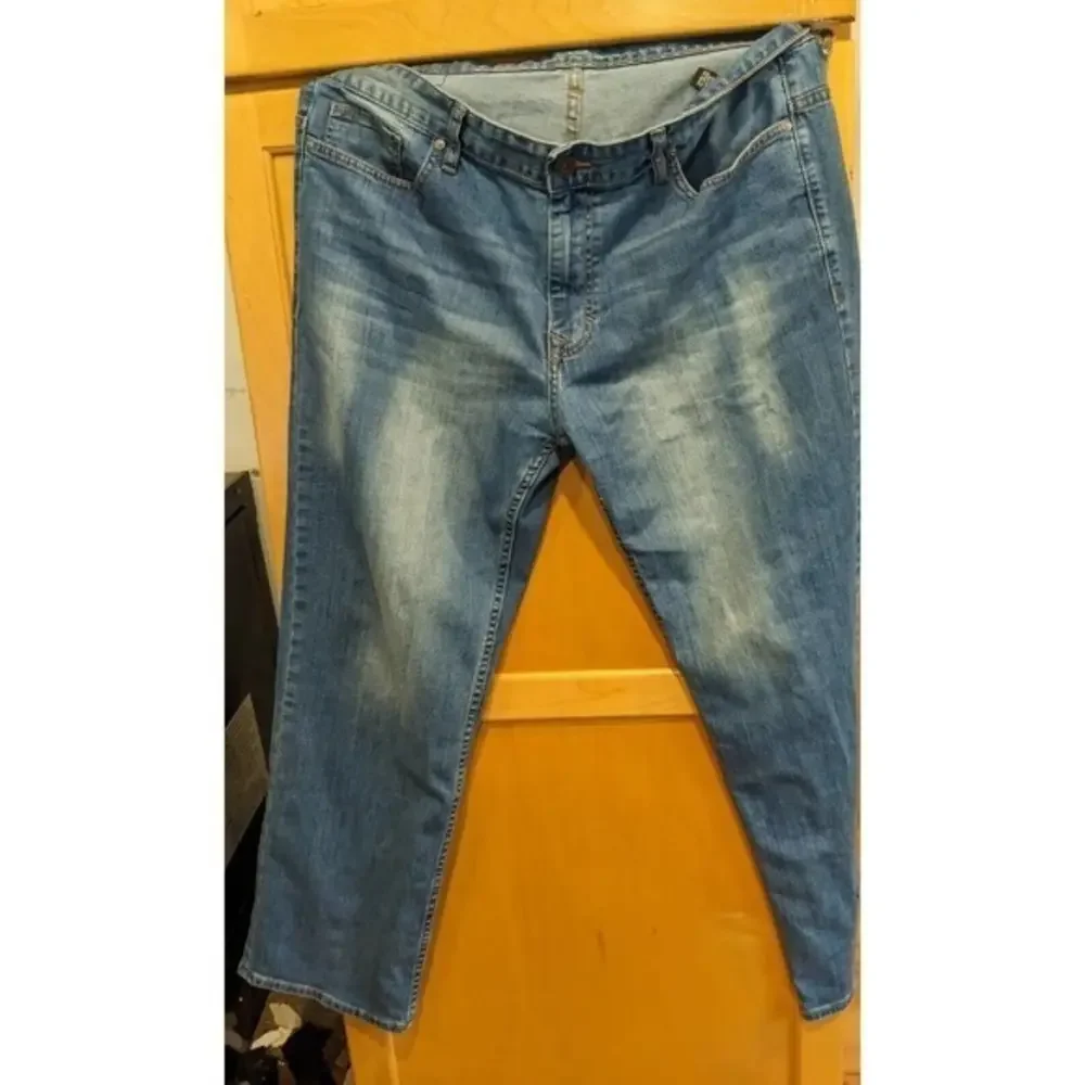 CK Calvin Klein Jeans‎ Men's 36X30 faded Stone Wash Denim blue STRAIGHT 2% lycra